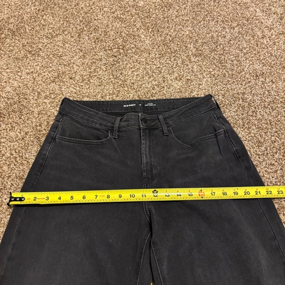 Old Navy || Wow Wide Leg Faded Black Jeans Size 12 - Picture 9 of 12
